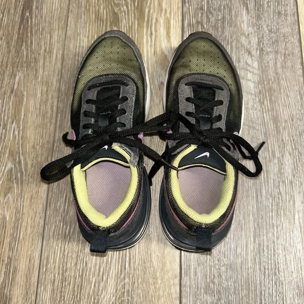 Nike Waffle One Youth US Size 2Y Black Green Purple Sneaker Shoes DC0480-002